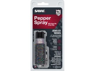 Pepper Spray Sabre KR-J-BK-02 16ml Black με Κοσμήματα & Κρίκο