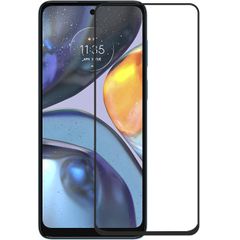 Full Glue Tempered Glass 5D for Motorola Moto G22 black frame