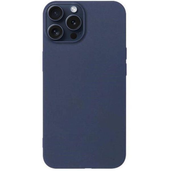 Matt TPU case for iPhone 15 Pro dark blue