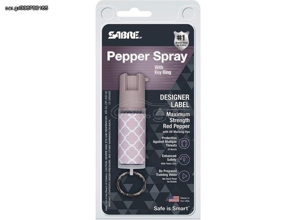 Pepper Spray Sabre KR-DL-DP-200-02 16ml Pink με Κρίκο 