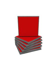 EQ Acoustics Colourpanel 60 Acoustic Foam Tile 60x60x5cm set 6 piece RED - EQ Acoustics