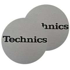 TECHNICS Slipmat Silver/Black Logo (Pair) - Technics