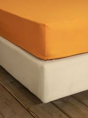 Σεντόνι Υπέρδιπλο Με λάστιχο Unicolors Deep Orange 160X200+32 Nima Home