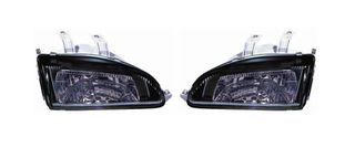 Προβολέας εμπρός (H4, manual, without motor, insert colour: black, indicator colour: transparent) fits: HONDA CIVIC V -03.96