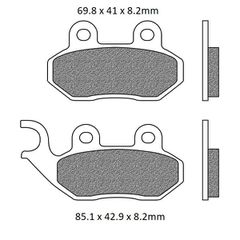 Τακάκια Σετ NEWFREN Για SYM JET-X 125cc ie 4T LC E5 (XH12W) 2021 2022 2023