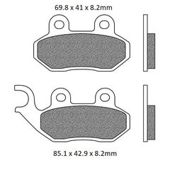 Τακάκια Σετ YAGUSO Για SYM JET-X 125cc ie 4T LC E5 (XH12W) 2021 2022 2023