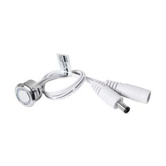 GLOBOSTAR® BUTTON 70790 Φωτιζόμενος Χωνευτός Διακόπτης Αφής On/Off & Push Dimming LED DC 12-24V 1 x 4A 96W Max IP20 Ψυχρό Λευκό 6000K - Μ2 x Π2 x Υ1.2cm - 2 Χρόνια Εγγύηση