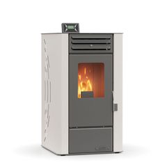 Σόμπα PELLET GSP 6 θερμική ισχύς 2,2-6,16 kw με ρύθμιση ανεμιστήρα σε 5 επίπεδα σε εκρού χρώμα μέγιστη κάλυψη 114τ.μ.