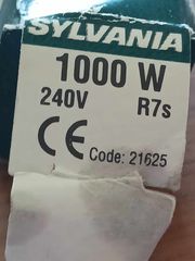 Sylvania Halogen Tubular 1000W 240V R7s Code: 21625