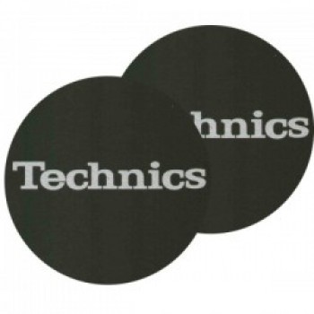 Magma Slipmat Black/Silver Logo Technics (Pair) - Magma