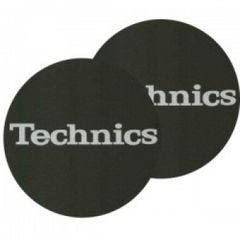 Magma Slipmat Black/Silver Logo Technics (Pair) - Magma