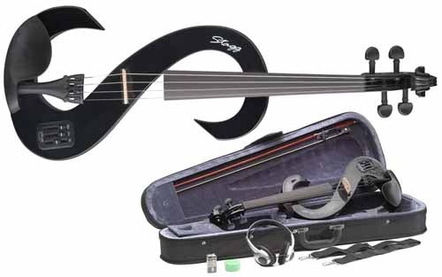 Stagg EVN 4/4-BK ELECTRIC VIOLIN -BLACK- - Stagg