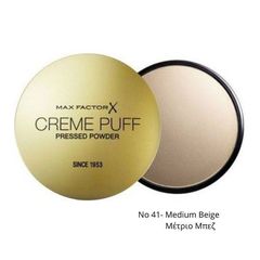 Max Factor Creme Puff Pressed Powder Compact 41 Μedium Beige Μέτριο Μπεζ 14gr