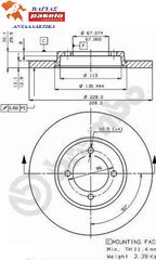 Δισκόπλακα FAG MA169882,51712-11100 Mitsubishi COLT LANCER,Mitsubishi GALANT I,Mitsubishi SAPPORO I,Mitsubishi CELESTE,Hyundai PONY,Hyundai PONY Wagon