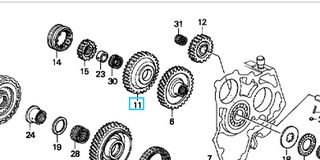 Γρανάζι όπισθεν Honda Accord 4DR '90- '91 (23531PX4000) Gear, Countershaft Reverse