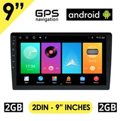 Οθόνη αυτοκίνητου 9'' ιντσών Android με Ελληνικό GPS, Bluetooth, Youtube (WI-FI internet Playstore Mirrrorlink 2 DIN Ηotspot 2GB MP3 USB video radio ηχοσυστημα 2DIN Universal 4x60W)