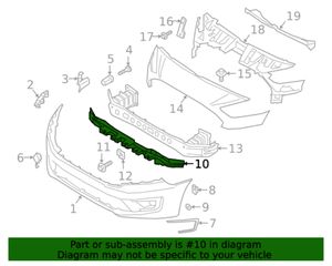 FORD TRANSIT CONNECT 2018-2020 FRONT BUMPER PLASTIC SUPPORT ABSORBER GENUINE NEW-thumb-2