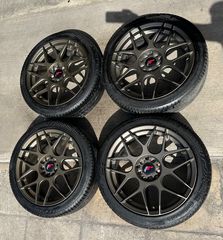 Nentoudis Tyres - Ζαντολάστιχα JR-Wheels JR18 17X7 ET40 5X100/114 Matt Bronze + Continental 205/45-17 DOT 4622 -Σαν καινούργια!!!
