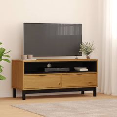 Έπιπλο Τηλεόρασης FLAM 110 x 40 x 50 εκ. από Μασίφ Ξύλο Πεύκου 357819
