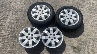 4 ζάντες αλουμινίου 16'' (5x114.3) από Honda HRV, για Honda Civic '06-'11, Honda CRV, Honda Accord με 2 λάστιχα GoForm Zonda GH18 205/60/R16