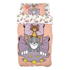 Σετ σεντόνια μονά Art 6194 Tom and Jerry διαστάσεων 165x250cm εμπριμέ