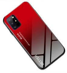 Σκληρή Θήκη με Γυαλιστερή Πλάτη και με Σιλικόνη Περιμετρικά για Samsung Galaxy Note 20 Ultra - Κόκκινο Μαύρο Ντεγκραντέ