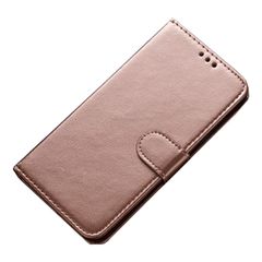 Δερμάτινη Θήκη Πορτοφόλι με Βάση Στήριξης για Samsung Galaxy A21s - Ροζέ Χρυσαφί