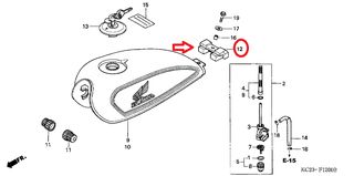 HONDA LA250/ CM400T/ CM250T/ CX500/ CB400T/ MBX125F ΛΑΣΤΙΧΟ ΡΕΖΕΡΒΟΥΑΡ ΓΝΗΣΙΟ-thumb-3