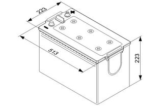 ΜΠΑΤΑΡΙΑ 12V 170AH 513-223-223 (1000A) (T4) (L) BOSCH - 0 092 T40 770