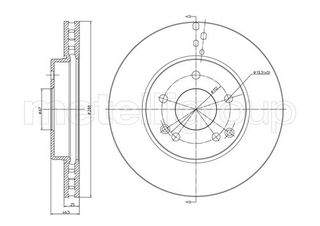 ΔΙΣΚΟΠΛΑΚΕΣ ΕΜΠΡΟΣ.288Χ25 ΑΕΡ.(5T) (COATED) - 23-0701C