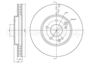 ΔΙΣΚΟΠΛΑΚΕΣ ΕΜΠΡΟΣ.300Χ28 ΑΕΡ.(5T) (COATED) - 23-0753C