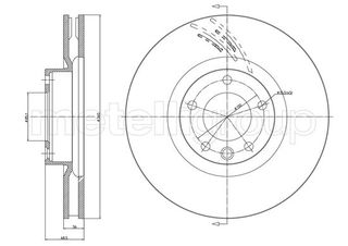 ΔΙΣΚΟΠΛΑΚΕΣ ΕΜΠΡΟΣ.RH 360Χ36 ΑΕΡ.(5T) (COATED) - 23-1087C