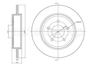 ΔΙΣΚΟΠΛΑΚΕΣ ΟΠΙΣΘΙΕΣ 302X12 (5T) - 23-1170C