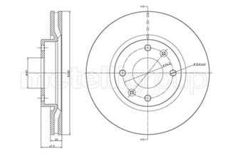 ΔΙΣΚΟΠΛΑΚΕΣ ΕΜΠΡΟΣ.280Χ26 ΑΕΡ.(4T) (COATED) - 23-1477C