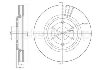 ΔΙΣΚΟΠΛΑΚΕΣ ΕΜΠΡΟΣ.296Χ28 ΑΕΡ.(6T) (ΥΨΟΣ 38mm) - 23-1580C