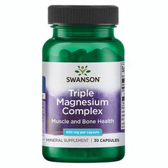 SWANSON TRIPLE MAGNESIUM COMPLEX 400MG 30CAPS