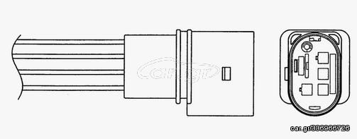 ΑΙΣΘΗΤΗΡΑΣ LAMBDA 5ΚΑΛΩΔΙΑ (465mm) LZA11V3 - 1829