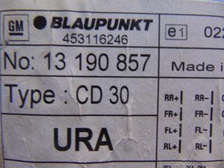 CD - Player OPEL ASTRA H (2004-2010) 13190857 453116246