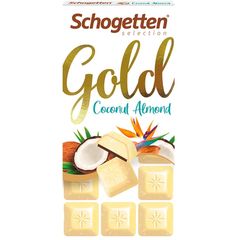 Σοκολάτα Λευκή Με Καρύδα Και Αμύγδαλα Schogetten Gold Wihte Chocolate With Coconut And Almond 100g