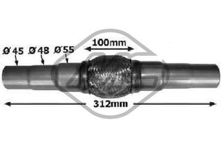 ΕΞΑΤΜΗΣΗ ΣΩΛΗΝΑΣ (ΣΠΕΙΡΑΛ Φ45/Φ48/Φ55 100mm L312mm) - 02045