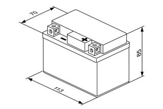 ΜΠΑΤΑΡΙΑ MOTO M6 3Ah/30A ΔΕΞ. - 0092M60010