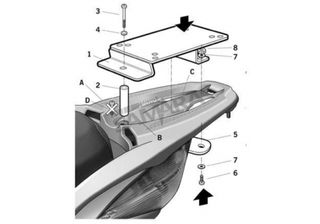 Σχάρα βαλίτσας για HONDA SH 125i / 150i '09-'16 SHAD