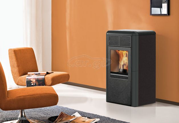 Edilkamin Point Plus Σόμπα Pellet 8kW Γκρι