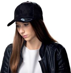 Atlantis 898 Rapper Suede Πεντάφυλλο καπέλο τζόκεϊ 100% Πολυέστερ BLACK