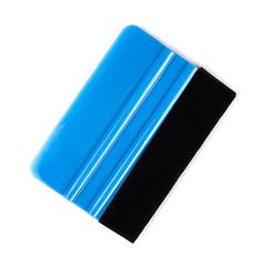 Ειδική Σπάτουλα Μάκτρο Εφαρμογής - Τοποθέτησης Αυτοκόλλητων Με  Προστατευτική Τσόχα Μπλε Χρώμα 10x7.5cm 03116 Amio