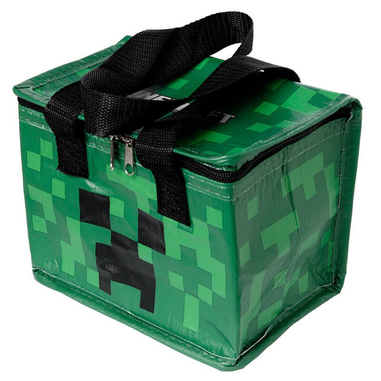 Minecraft Creeper lunch bag - green
