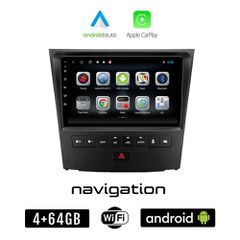 LEXUS GS (2004-2011) Android οθόνη αυτοκίνητου 4GB + 64GB με GPS WI-FI (ηχοσύστημα αφής 9" ιντσών OEM Android Auto Apple Carplay Youtube Playstore MP3 USB Radio Bluetooth Mirrorlink εργοστασιακή, 4x60