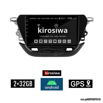 KIROSIWA 2+32GB OPEL CORSA F (μετά το 2021) Android οθόνη αυτοκίνητου 2GB με GPS WI-FI (ηχοσύστημα αφής 9" ιντσών Youtube Playstore MP3 USB Radio Bluetooth Mirrorlink εργοστασιακή, 4x60W, AUX)