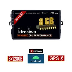 KIROSIWA 8GB + 128GB TOYOTA AURIS (2007-2012) Android οθόνη αυτοκίνητου με GPS WI-FI (ηχοσύστημα αφής 9" ιντσών Youtube Playstore MP3 USB Radio Bluetooth Mirrorlink DSP Apple Carplay Android Auto