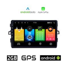 TOYOTA AURIS (2007-2012) Android οθόνη αυτοκίνητου 2GB με GPS WI-FI (ηχοσύστημα αφής 9" ιντσών OEM Android Auto Apple Carplay Youtube Playstore MP3 USB Radio Bluetooth Mirrorlink εργοστασιακή, AUX, 4x
